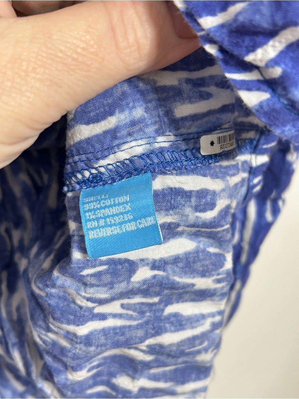 J. McLaughlin Coastal Chic Crinkle Texture Button Up Shirt Womens Size XS - Picture 7 of 8